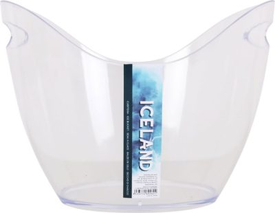 8 literes Pezsgősvödör átlátszó és ovális, 35.x26x26 cm