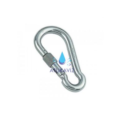 Saválló rugós csavaros karabiner 4X40 AISI 316