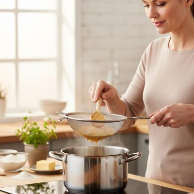 Passzírozó szűrő 25 cm, 1,5 mm szövet, nyélhossz.: 21 cm, rozsdamentes