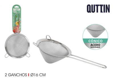 Kúpos szúrő 16 cm-es, rozsdamentes, 2 horgos