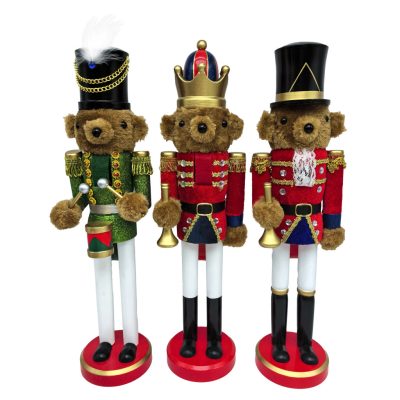 Diótörő medve hangszerrel 100cm 3féle/db