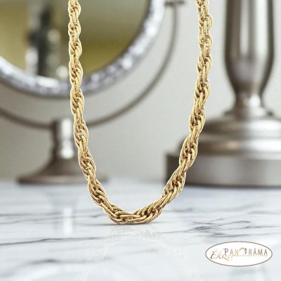 14K Gold Filled csavart nyaklánc - Melina Gold 45/4