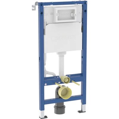 Geberit Duofix Basic fali WC-szerelőelem, Delta falsík alatti öblítőtartállyal