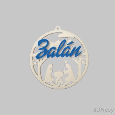 Névvel ellátott karácsonyfa dísz - Betlehem