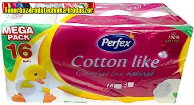 Perfex Wc papír 3 rétegű 16 tekercses Cotton Like Comfort line natural