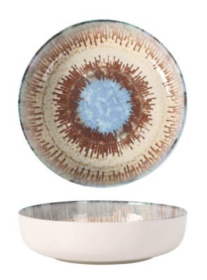 Infinity Nordik Micenas spanyol porcelán mélytányér – 18 cm, 75 cl, elegáns tálaláshoz