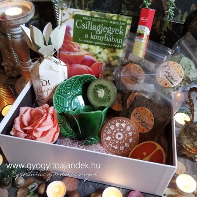 Csillagjegyek a konyhában gasztroajándék csomag szakácskönyvvel fűszerekkel