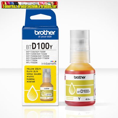 Brother BTD100Y eredeti Tintatartály yellow 48,8ml