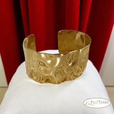 18K Gold Filled nyitott, széles karperec - Kleopátra