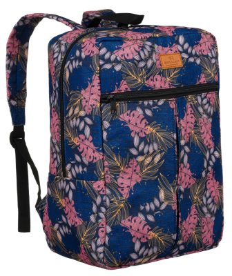 Rovicky kék 40x25x20 kék-rózsaszín mintás hátizsák