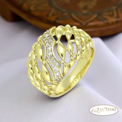 14K Gold Filled női gyűrű kristállyal - Erna