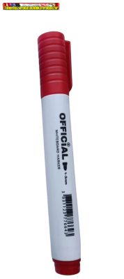 OFFICIAL Táblamarker piros, kúpos heggyel (whiteboard marker,táblafilc)