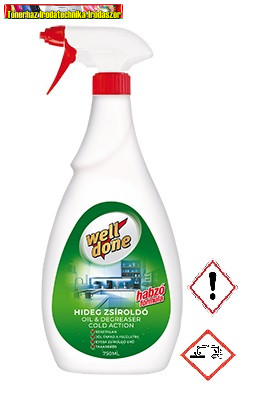 WELL DONE Hideg zsíroldó, habzó formula, szórófejes, 750 ml, 