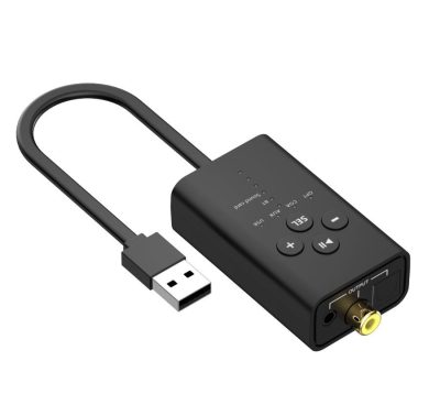 Bluetooth DAC Audio Konverter –Jack / RCA / Optikai kimenettel usb hangkártya