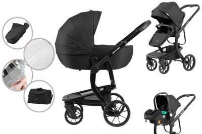 Mama Kiddies Icon 3az1ben multifunkciós babakocsi kiegészítőkkel fekete színben + Ajándék