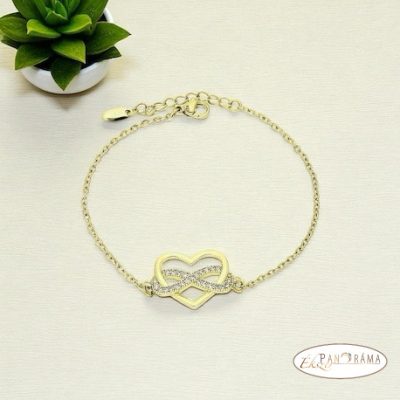 14K Gold Filled karkötő - Heart&forever