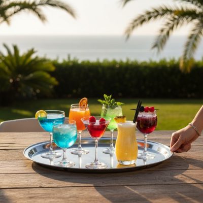 BarMaster kerek inox tálca 45 cm-es, 2,4 cm magas