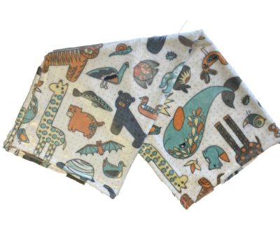 Plüss babatakaró 75x100 cm - safari mintával