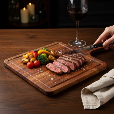 Acacia fa tálalódeszka 37,4x25x1,5 cm