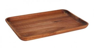 Acacia szögletes fa tálaló tálca 29,8x19,7x2,5 cm