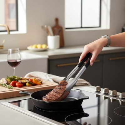 Univerzális csipesz 30 cm rozsdamentes műanyag markolattal