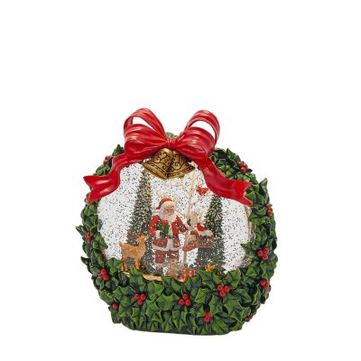 Havazógömb mikulásos zenélő Led 21x20x9cm