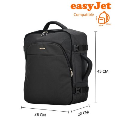 BontourAir EasyJet méretű 45x36x20cm fekete utazó hátizsák