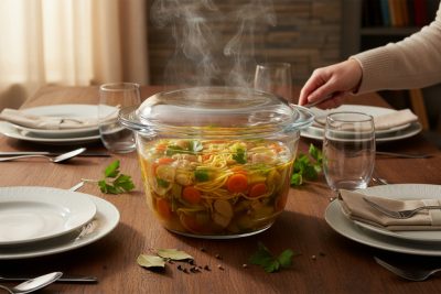 Pyrex hőálló levestál fedővel 4 literes