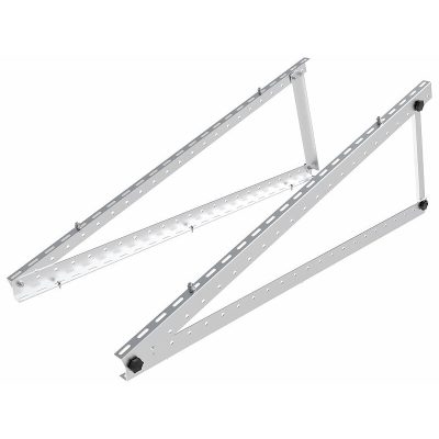 Állítható alumínium napelem tartókeret szett 2 db 118 cm széles150 kg teherbírás, dönthető szögbeállítással