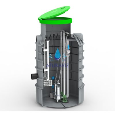 Szennyvízátemelő iker szivattyúval