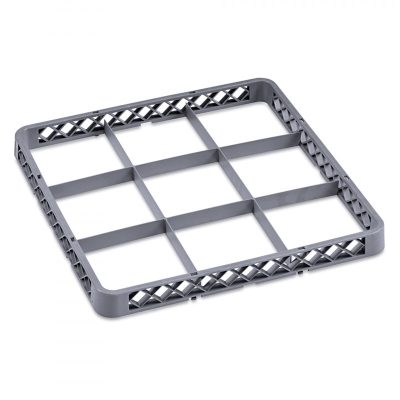 Mosogató rekesz magasító 9 pohárhoz 50x50x4,5 cm, 15,5x15,5x4,5 cm rekesz mérettel