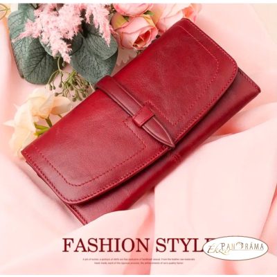  Valódi bőr pénztárca l- Női red