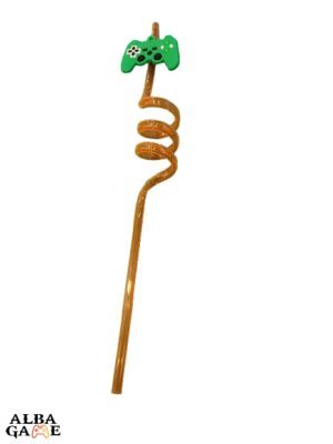 GAMER KONTROLLERES SZÍVÓSZÁL - NARANCS/ZÖLD