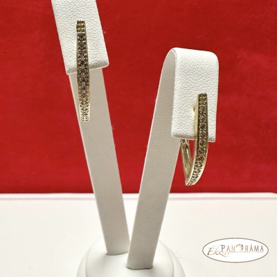 14K Gold Filled kristályos fülbevaló - Donatella 