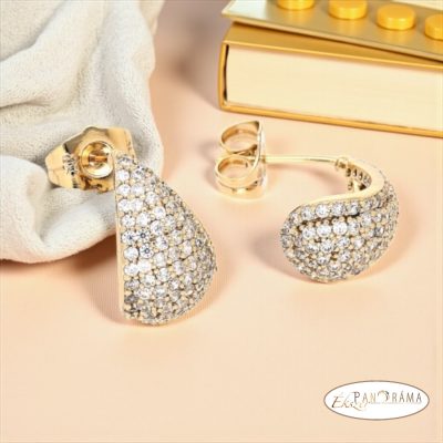  18K Gold Filled fülbevaló tűkristályokkal - Korinna