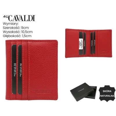 Cavaldi Bőr Kártyatartó Cw1015-Ndm-0872 Red - Piros
