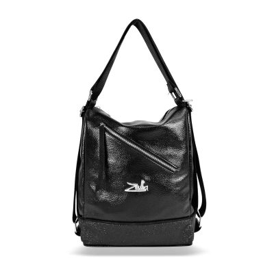 Zellia Női Válltáska/Hátizsáká Alakítható 22211 Fekete - Bari-Crystal -