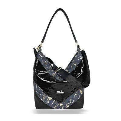 Zellia Női Válltáska Zlb286 Fekete-Szürke - Leaf -