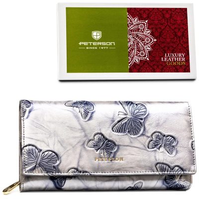 Peterson Női Bőr Pénztárca PTN 42106-BF-0476 Silver