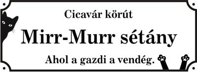 Egyedi utcanév cicás