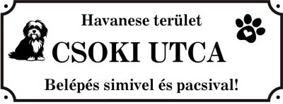 Egyedi utcanév tábla kutyás
