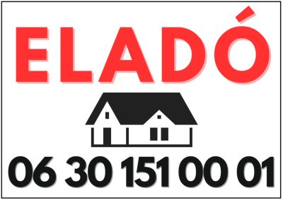 Általános eladó ingatlan tábla