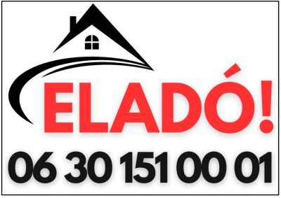 Eladó ingatlan tábla grafikával