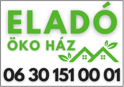 Eladó Öko ház tábla