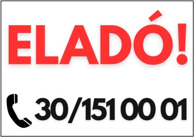 Eladó tábla egyedi telefonszámmal