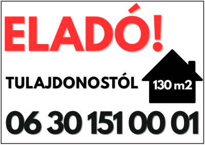 Eladó tulajdonostól tábla