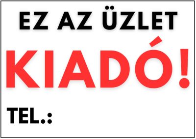 Ez az üzlet kiadó tábla