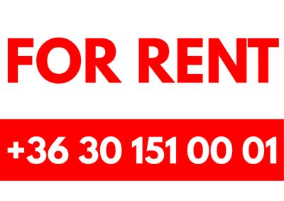 For rent tábla számmal