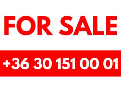 For Sale tábla egyedi telefonszámmal