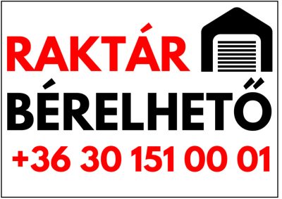 Raktár bérelhető tábla